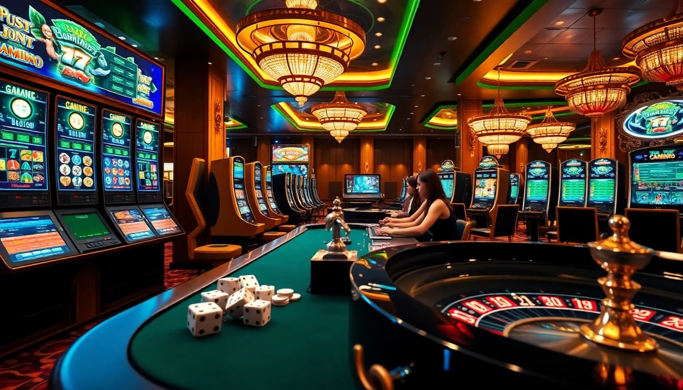 Découvrez l'excitation d'un site de casino en ligne avec des joueurs participant à des jeux passionnants.