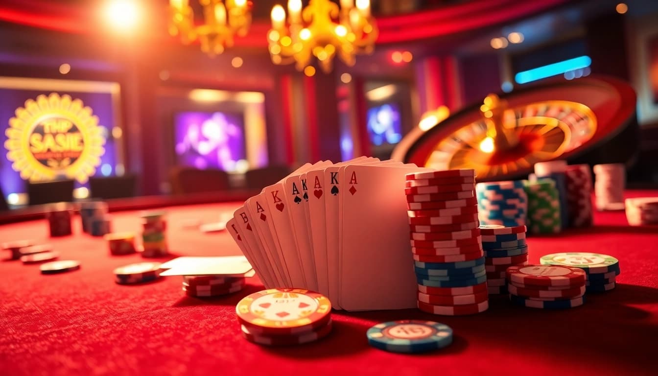 Engage with thrilling gambling action featuring a luxury poker table amidst a lively casino atmosphere, showcasing porn ai themes.