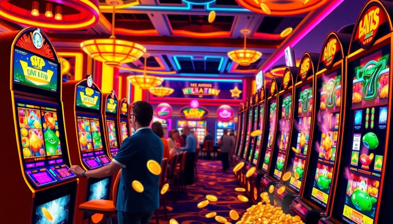 Permainan menarik pada slot depo 1000 dengan pemain di kasino menambah kegembiraan.