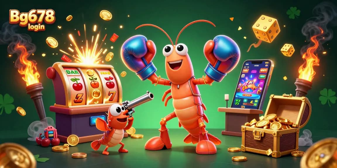 Experience thrilling gaming action with Bg678 login showcasing vibrant casino elements and engaging characters.