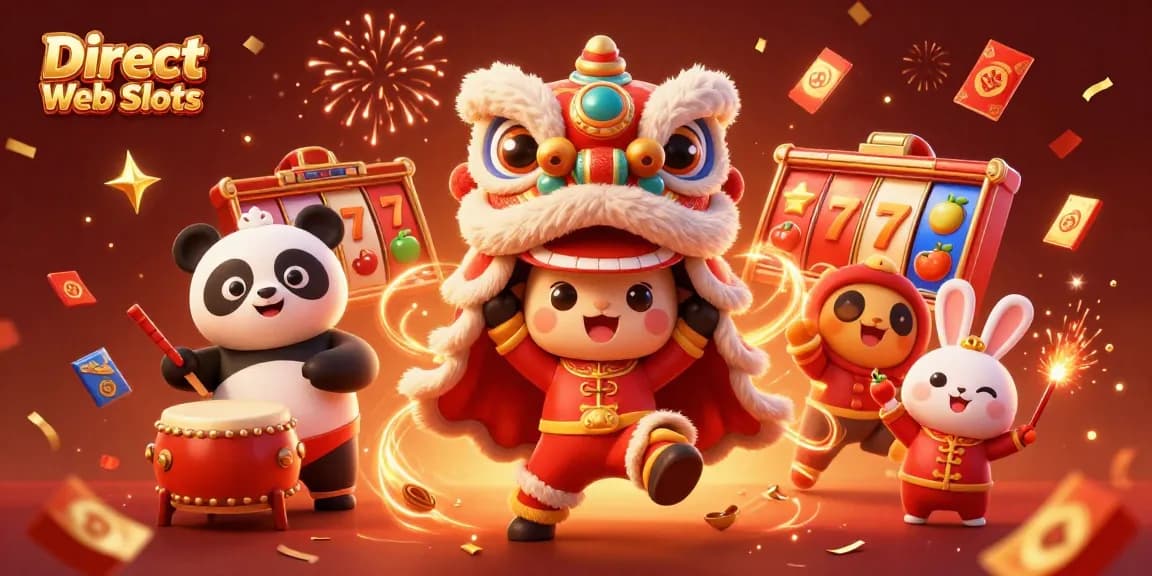 Experience the magic of Direct Web Slots with explosive celebrations and vibrant slot game elements.