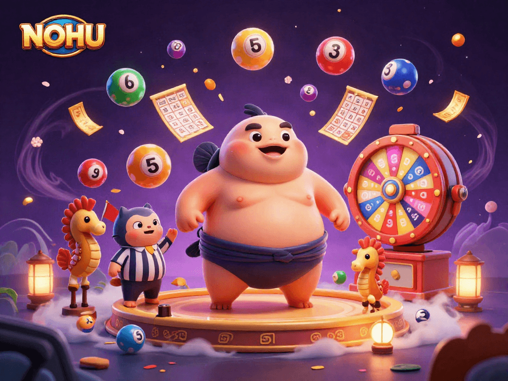 Experience the excitement of NOHU with a vibrant underwater casino scene showcasing lottery elements.