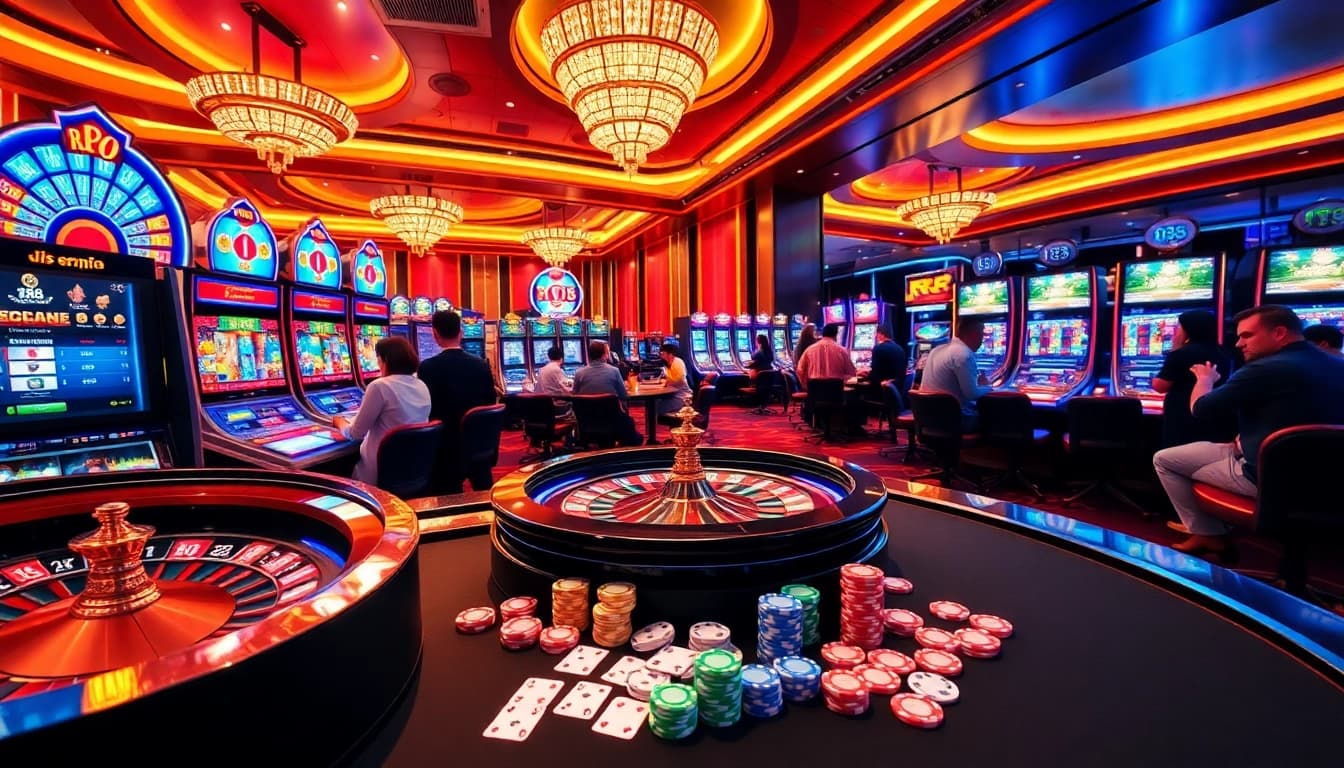 Experience the thrill of rr 88 at a luxurious casino gaming table filled with dynamic action.