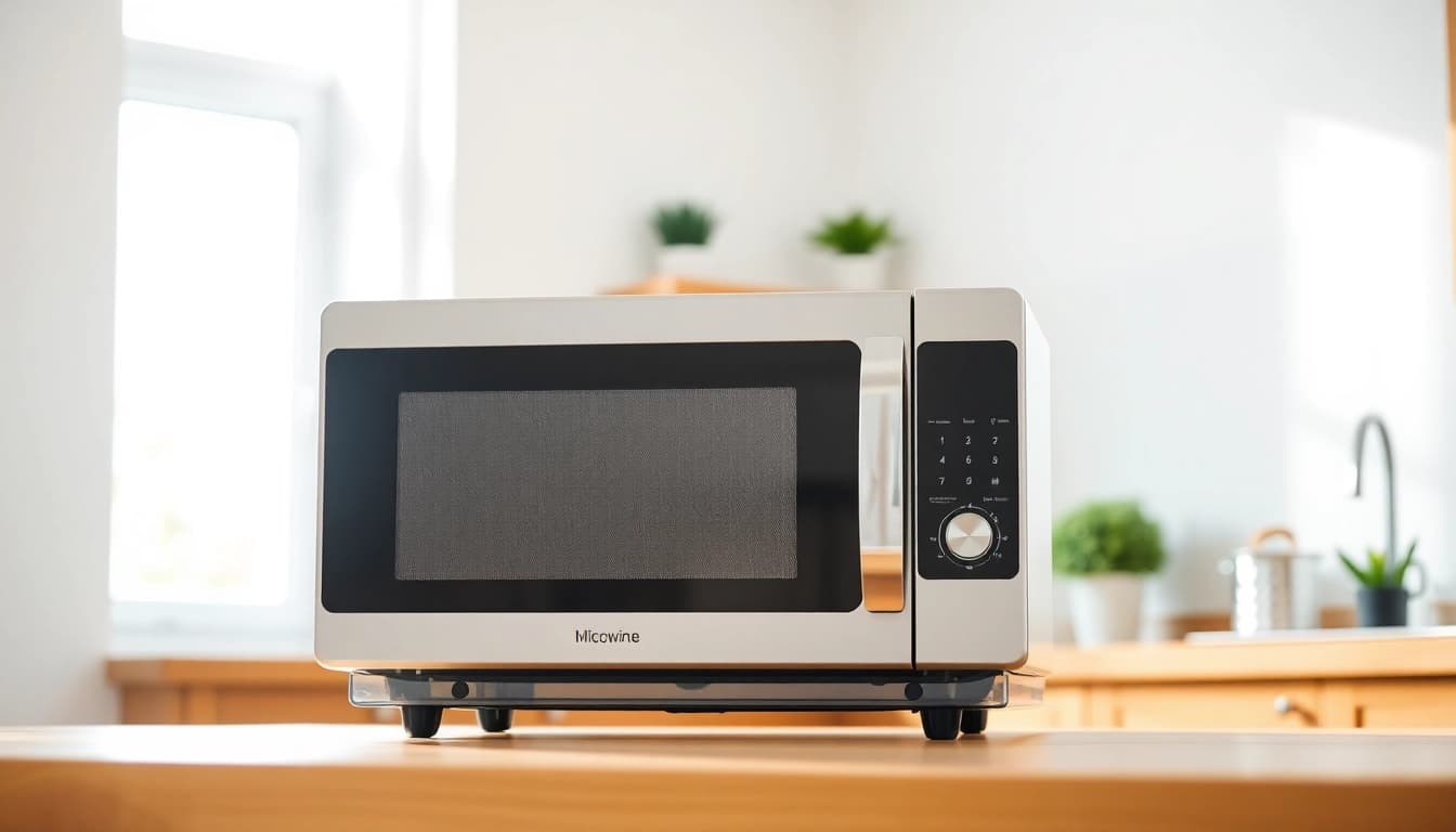 Showcase of an affordable appliance in a modern kitchen, emphasizing quality and style.