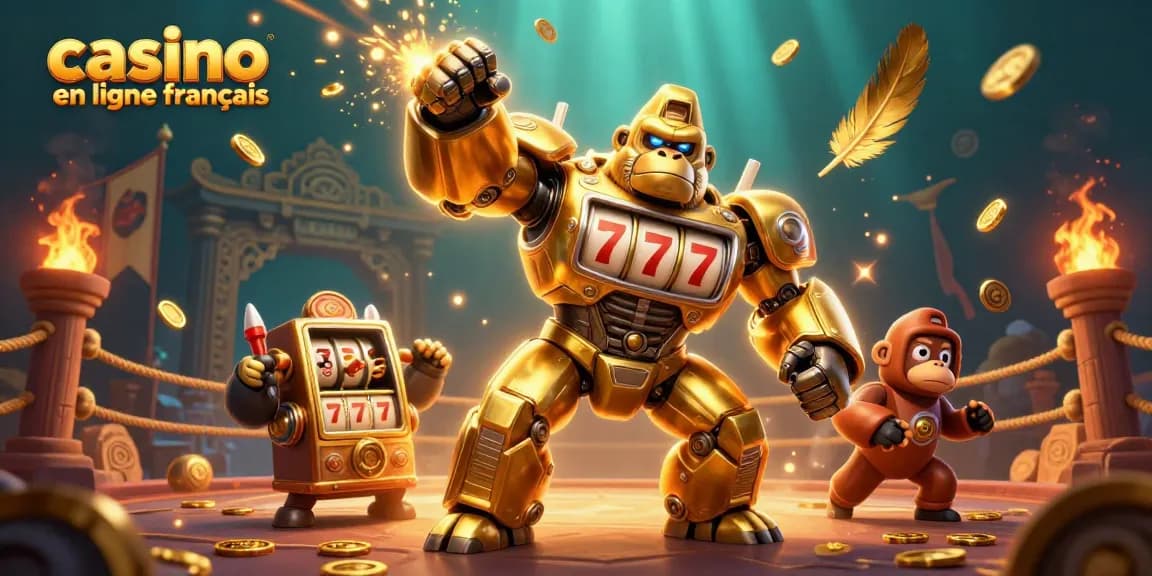 Jouez aux jeux de casino en ligne français avec nos robots dorés, un spectacle vibrant !