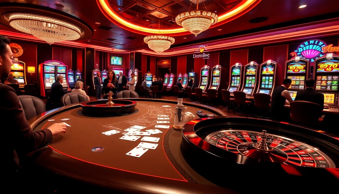 Experience thrilling games at dom88.us.com with professional dealers and vibrant casino ambiance.