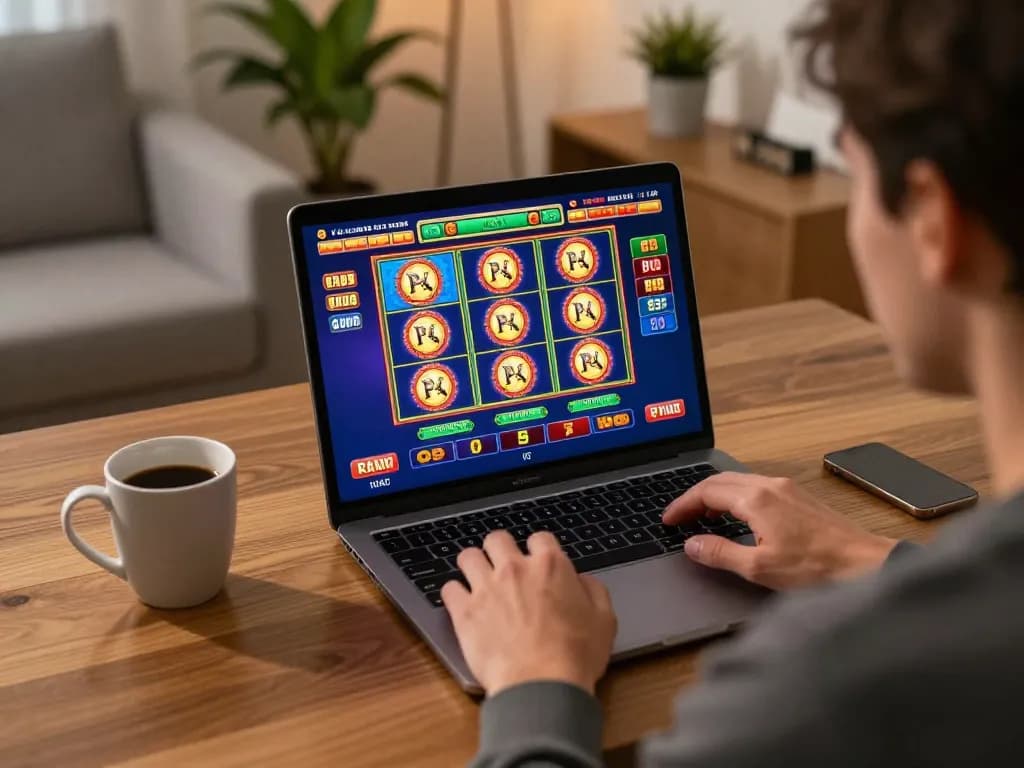 Engaging online gameplay on slot gacor with cozy home setup displayed