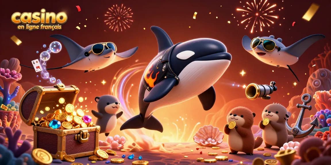 Le casino en ligne français offre des jeux captivants avec des personnages marins célèbres, remplis de pièces d'or et d'éléments festifs.