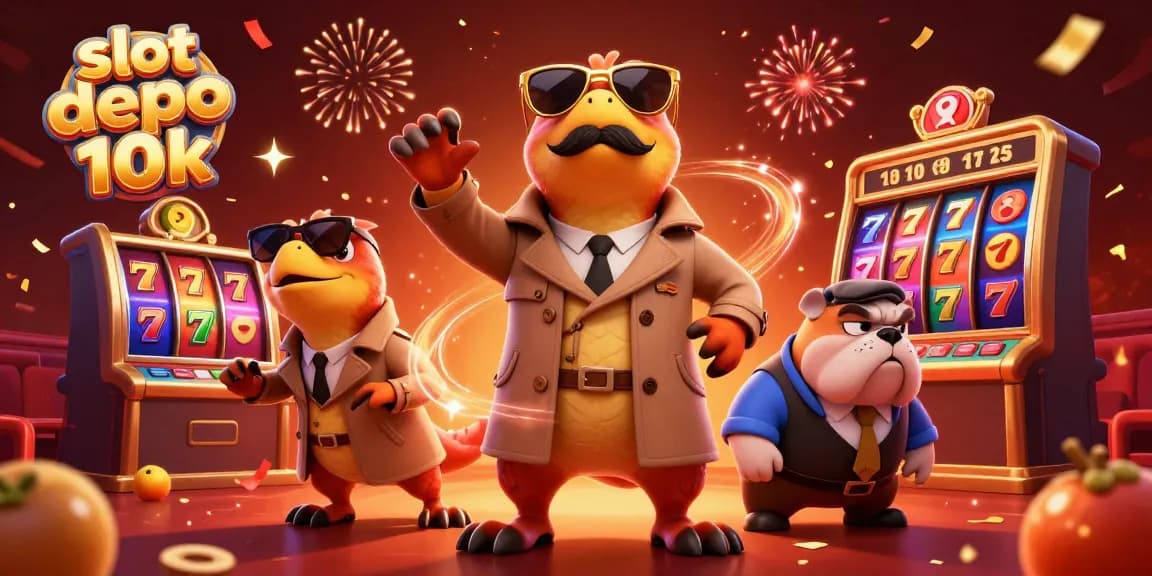 Mainkan slot depo 10k dengan karakter raptor yang lucu di kasino berkonsep menarik.