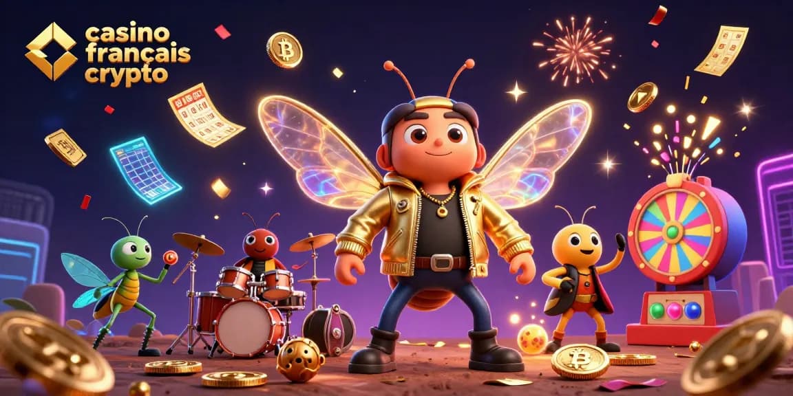 Profitez de l'expérience festive des jeux sur le casino français crypto avec des personnages animés et des éléments captivants.