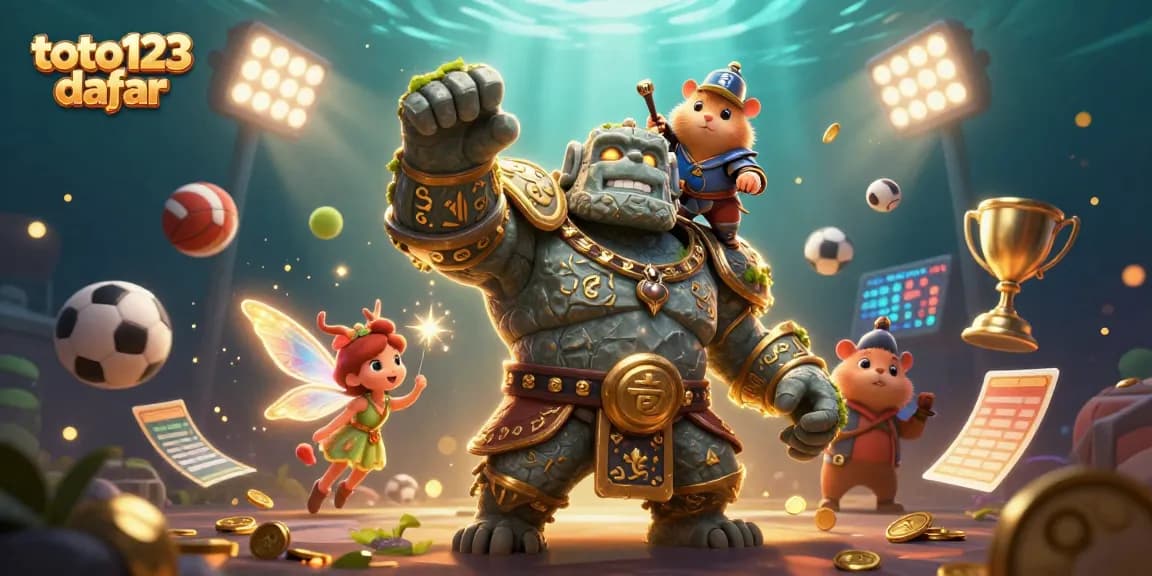 Engage in thrilling games with toto123 daftar, showcasing dynamic sports elements and magical characters.