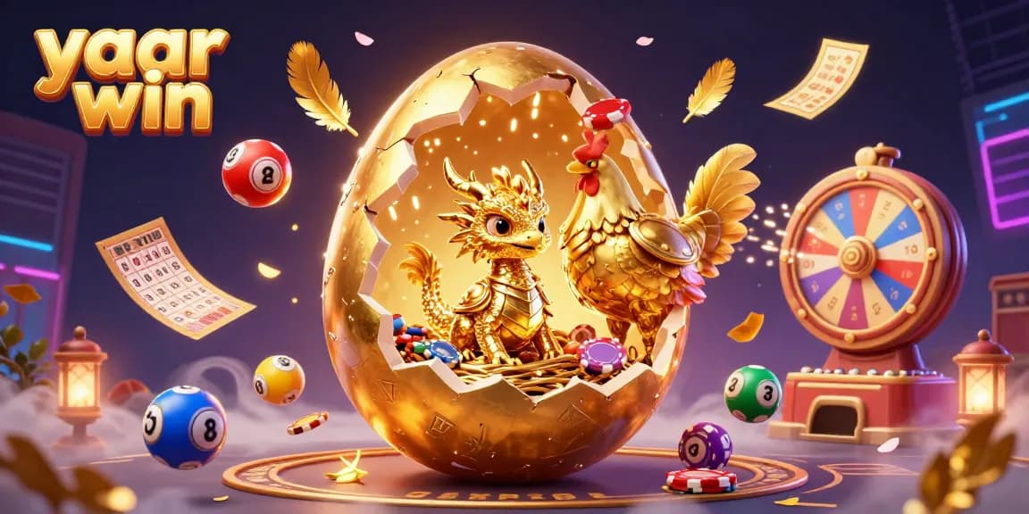 Join the action at yaar win with vibrant lottery scenes featuring golden ticket confetti and a dazzling array of games.