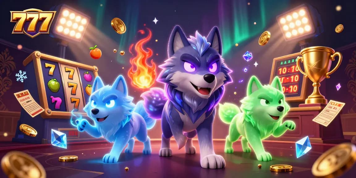 Win big with 777 slot games as a shadow wolf leads ghost companions through dynamic action.