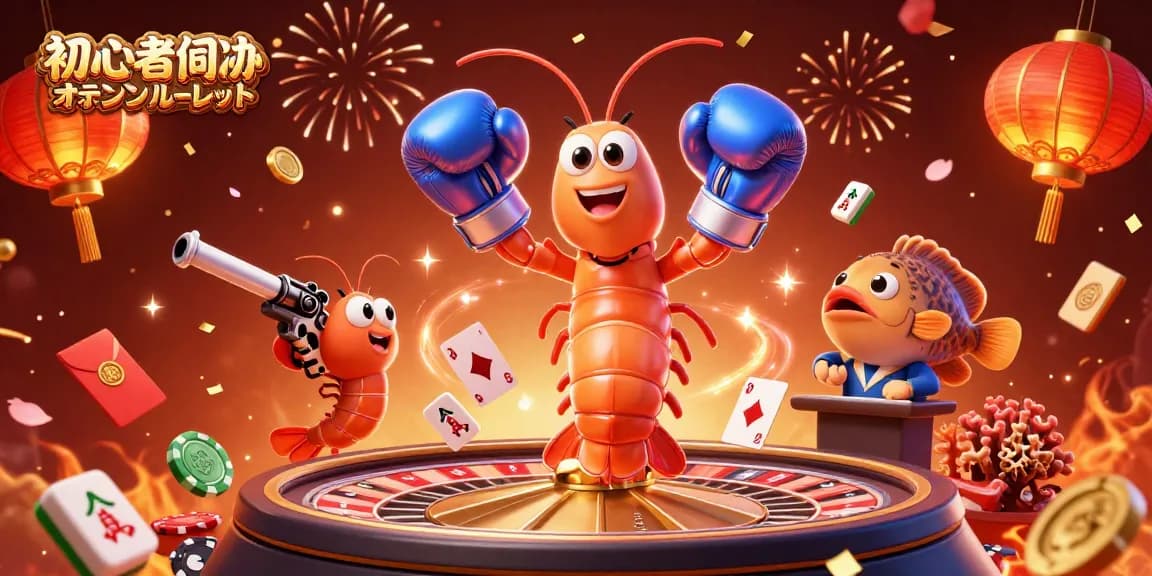 初心者向けオンラインルーレットでスリリングなルーレットゲームを楽しむエネルギッシュなキャラクターたち