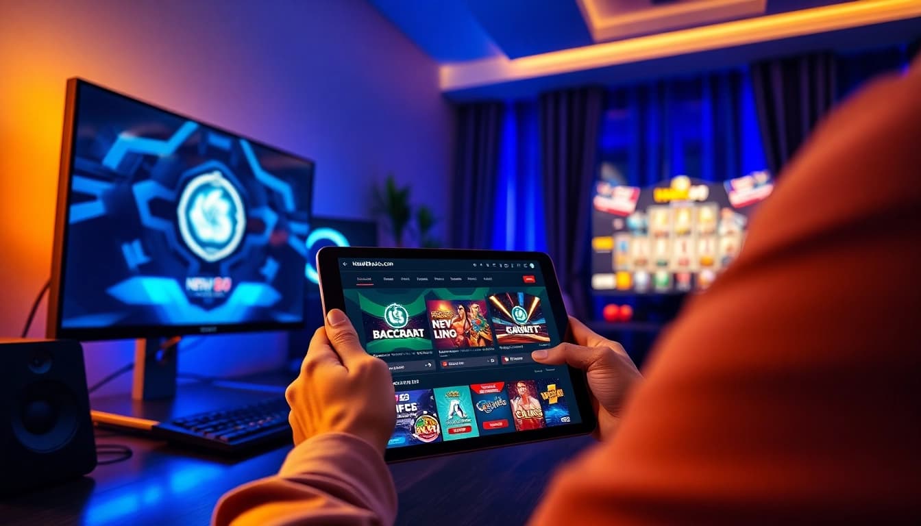 Experience online gaming excitement with new88go.com on a sleek tablet