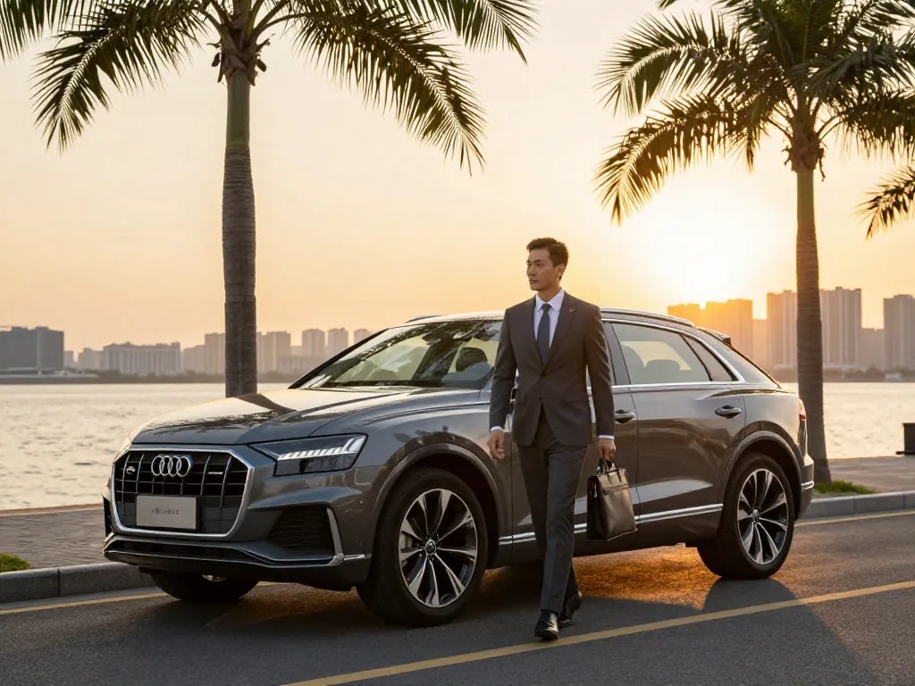 Kinh nghiệm cho thuê xe Audi Q8 hạng sang tại Thành phố Hồ Chí Minh, thể hiện sự tinh tế trong không gian đô thị.