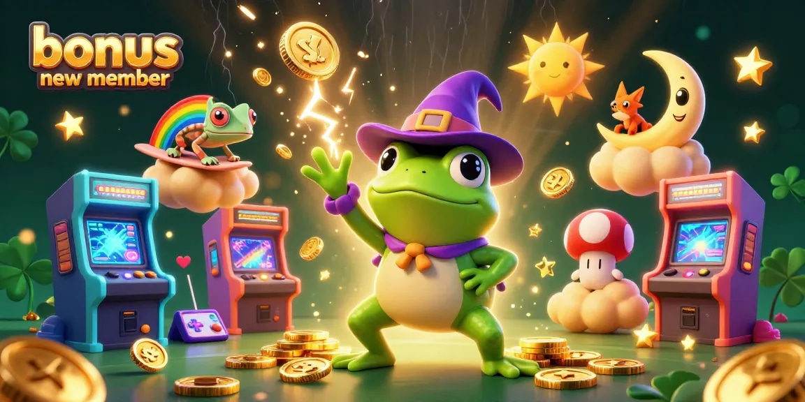 Grab the bonus new member with a vibrant 3D illustration showcasing dynamic casino elements.
