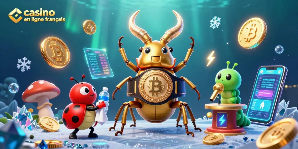 Jouez à casino en ligne français avec des éléments de jeux et des personnages animés dans une illustration riche.