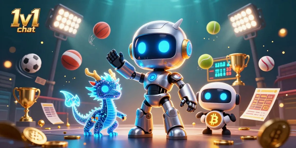 Engage in exciting 1v1 chat while enjoying vibrant casino-themed action elements.