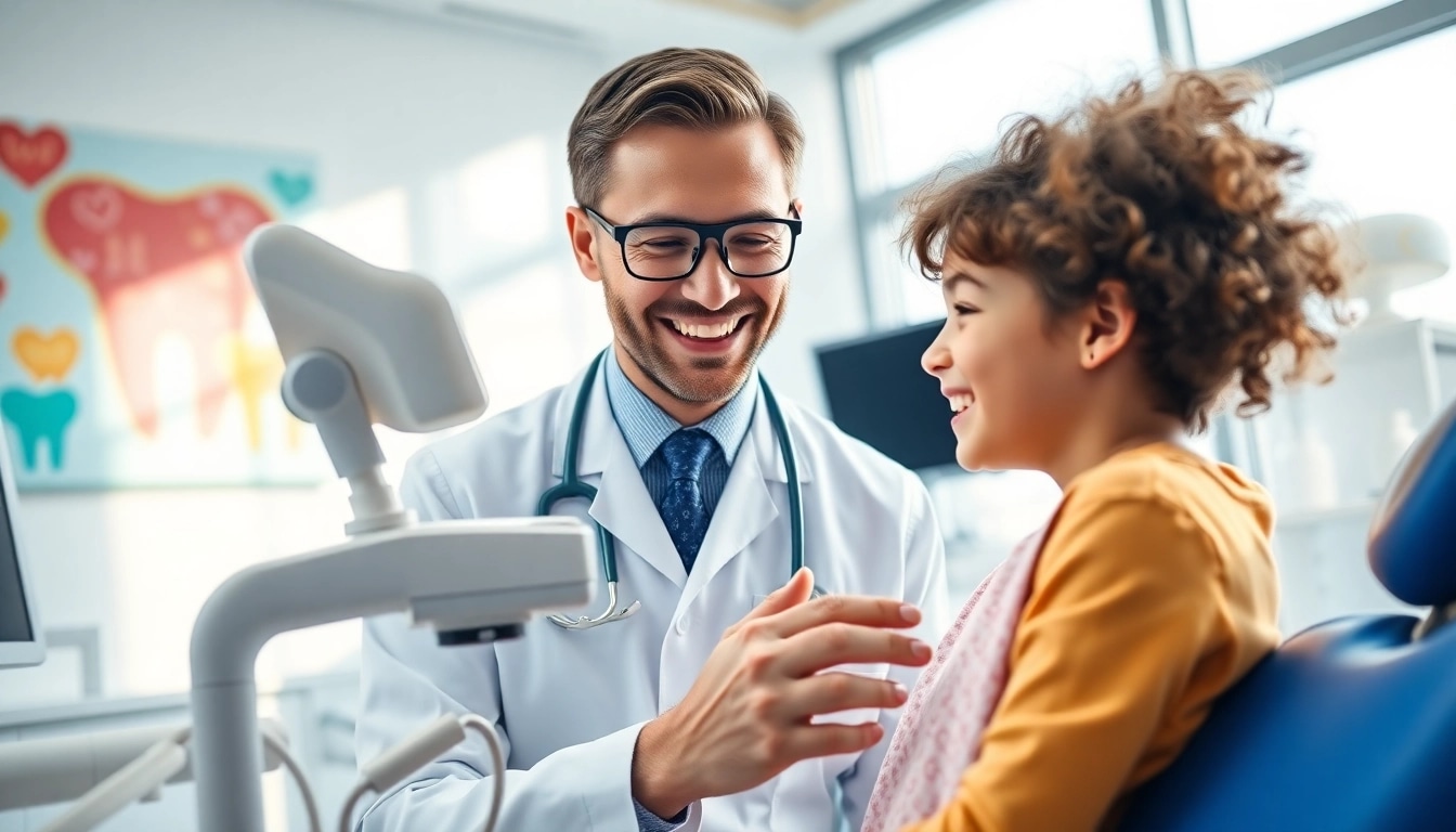 Engaging consultation with a north edmonton orthodontist and a young patient in a bright clinic setting.