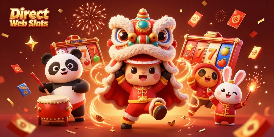 Experience the magic of Direct Web Slots with explosive celebrations and vibrant slot game elements.