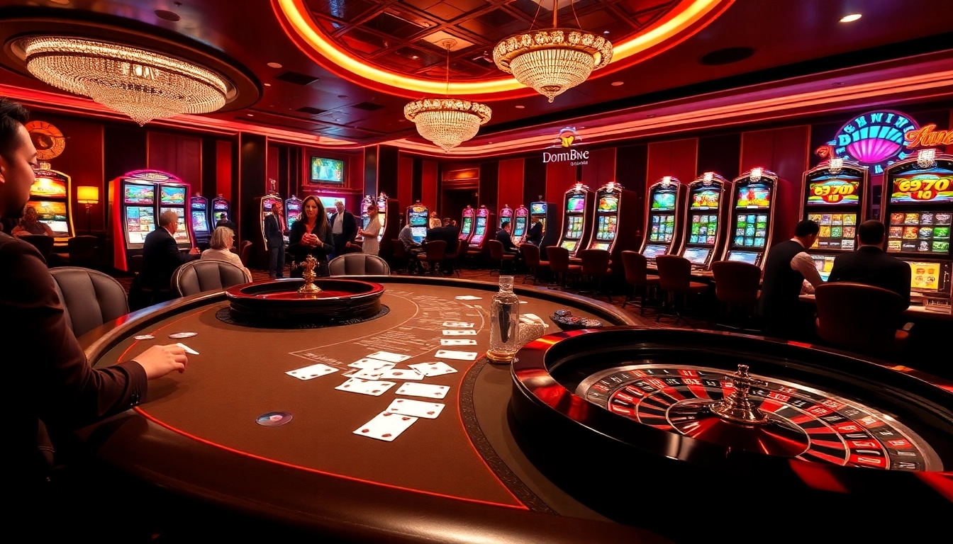 Experience thrilling games at dom88.us.com with professional dealers and vibrant casino ambiance.