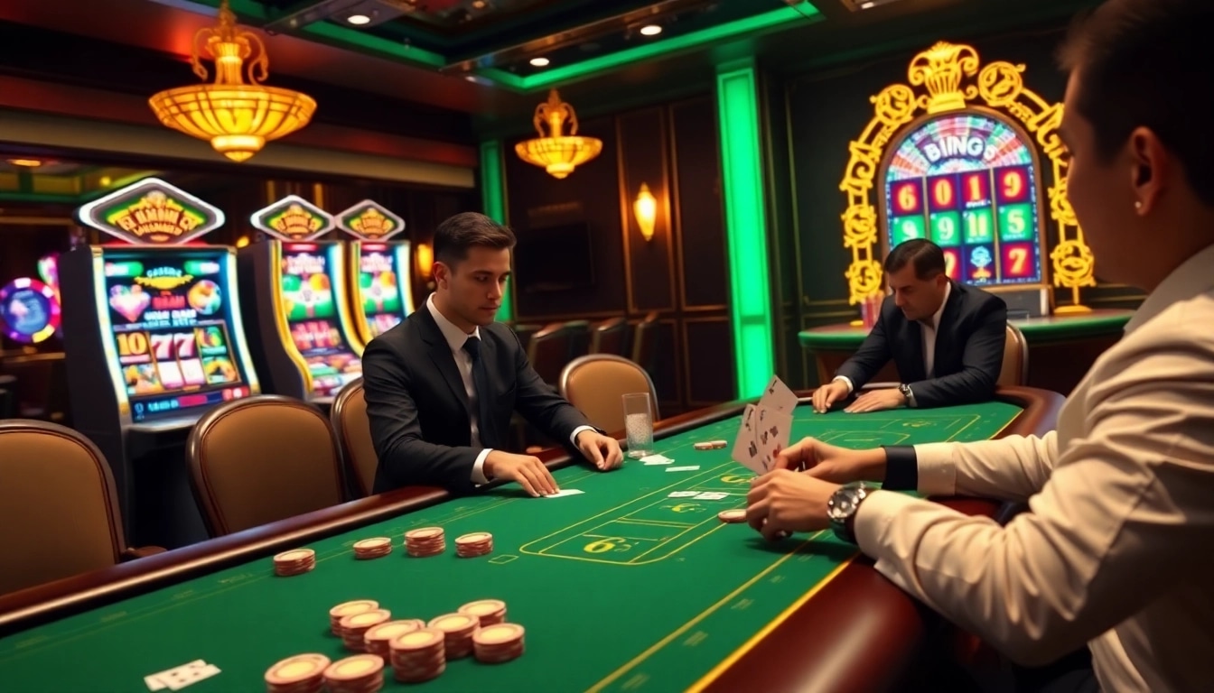 High-stakes poker action at 69vn.gb.net with vibrant chips and luxury ambiance.