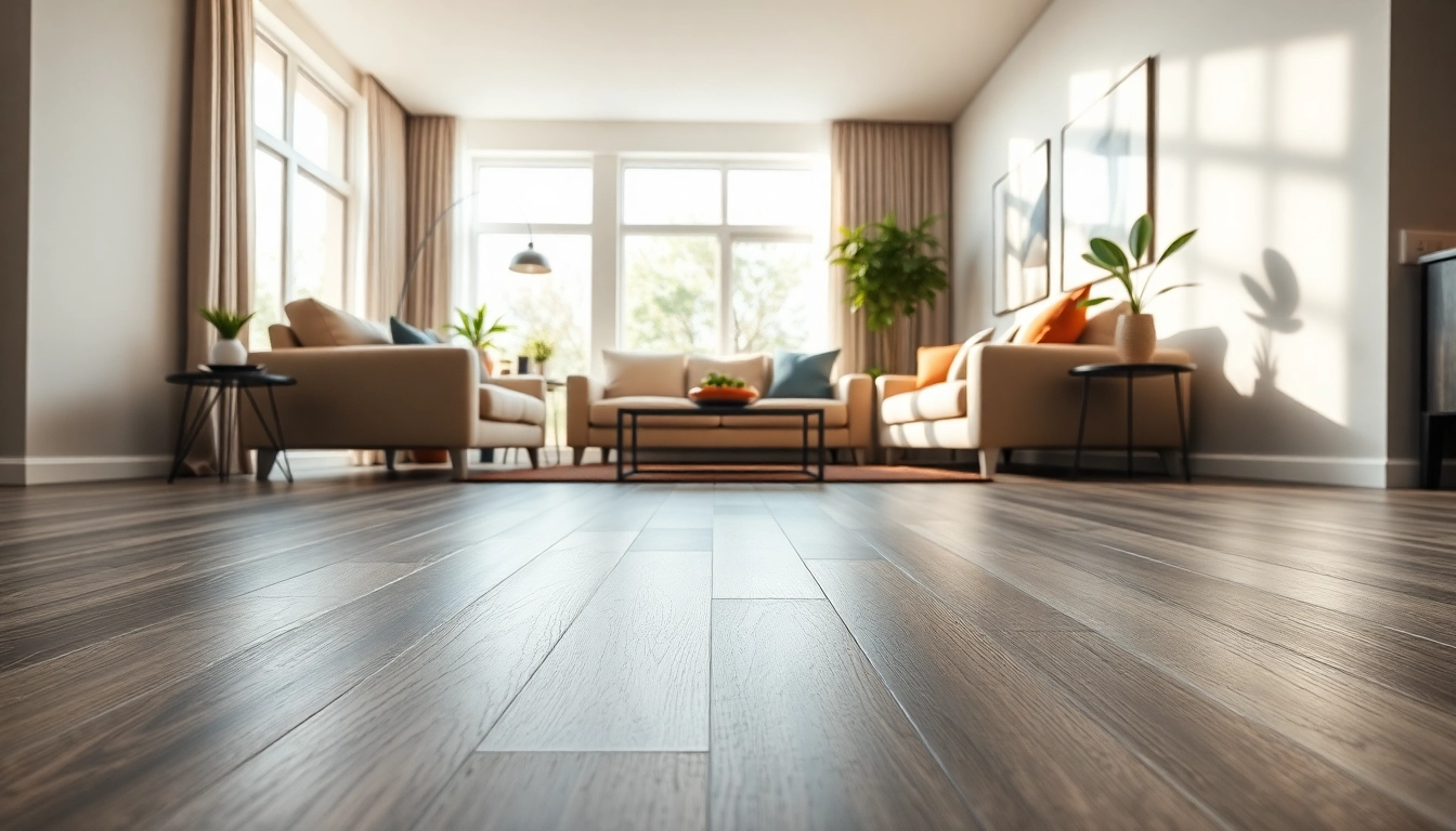 Enhance your living space with elegant vinyl flooring that showcases modern design.