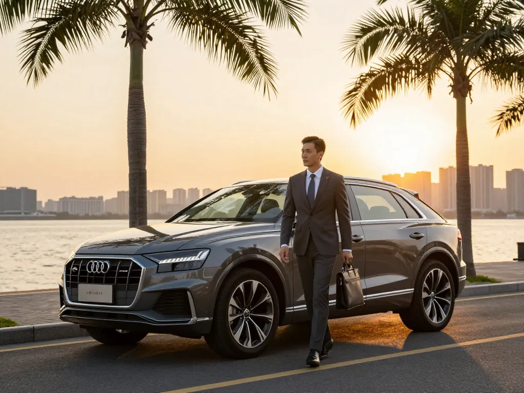 Kinh nghiệm cho thuê xe Audi Q8 hạng sang tại Thành phố Hồ Chí Minh, thể hiện sự tinh tế trong không gian đô thị.