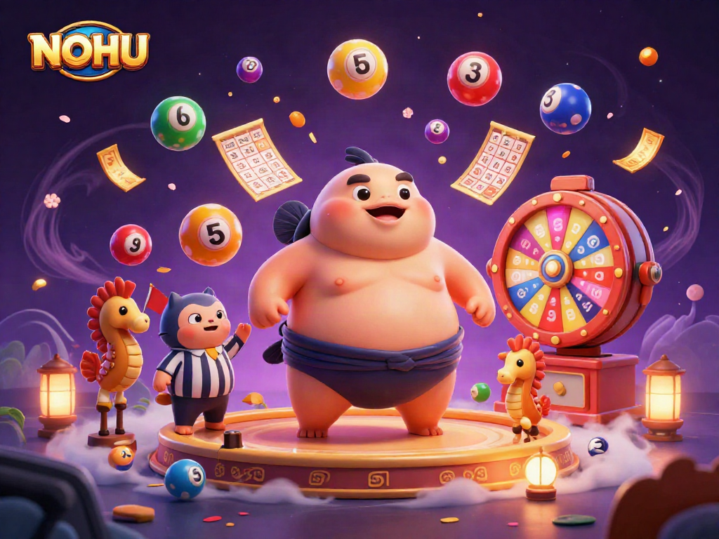 Experience the excitement of NOHU with a vibrant underwater casino scene showcasing lottery elements.