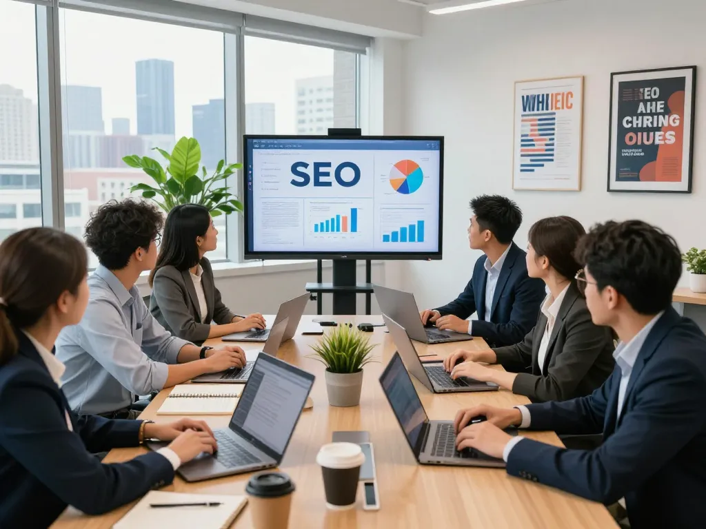 Best SEO Company NYC team collaborating in a bright, modern office