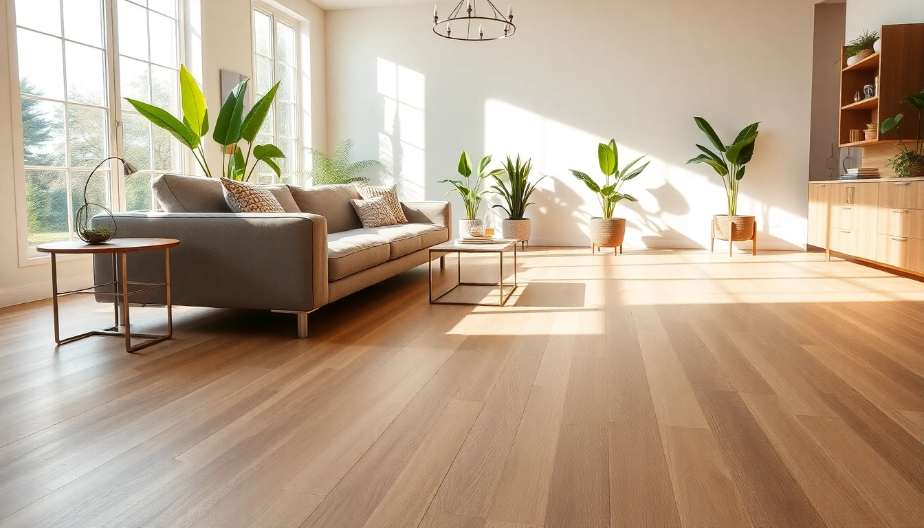 Transform your space with luxury vinyl flooring that enhances your living room's elegance and warmth.