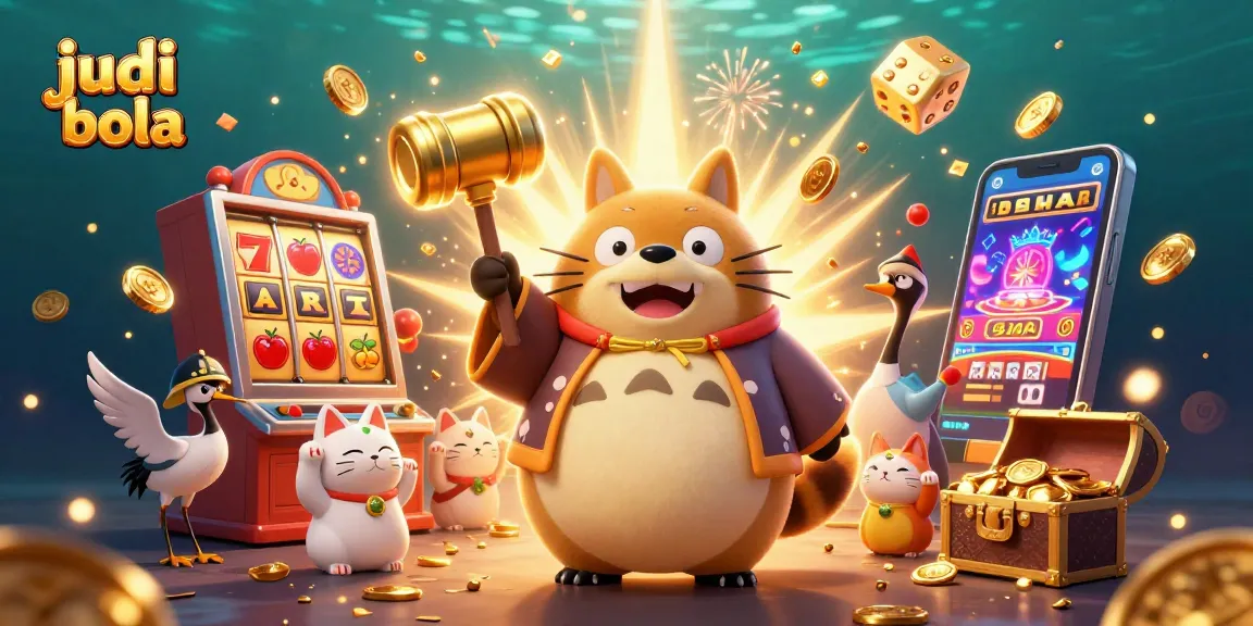 Engage in judi bola betting with vibrant characters and dynamic casino elements illustrating excitement.