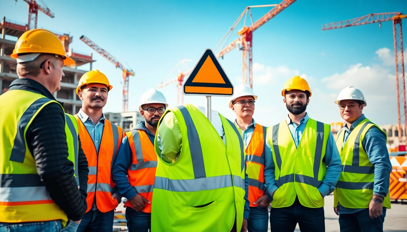 Enhance construction site safety by showcasing diligent workers on-site, emphasizing teamwork.