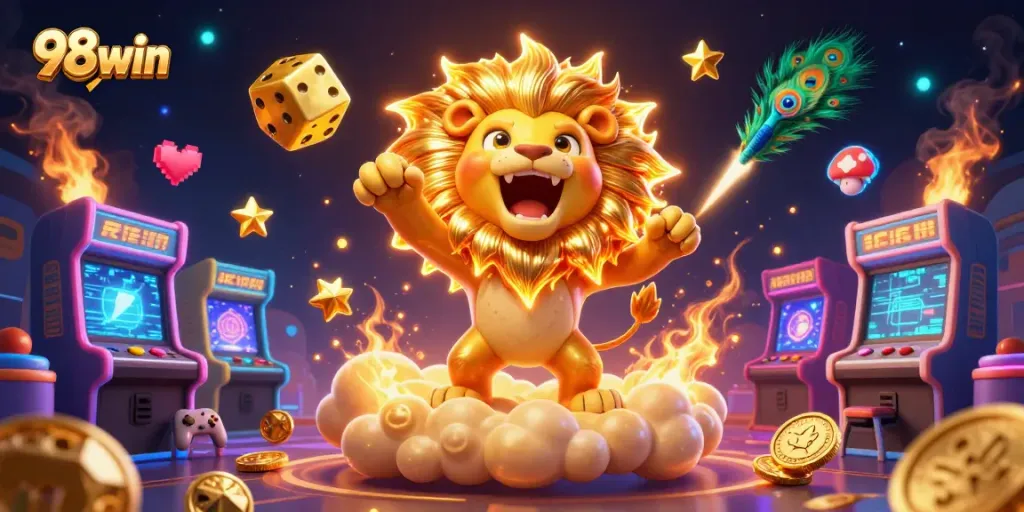 Experience thrilling gameplay with 98win in an immersive casino atmosphere featuring colorful elements.