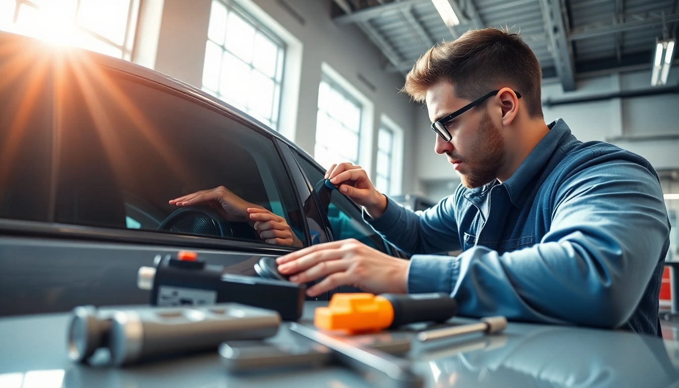 Enhance vehicle aesthetics with window tinting Cleveland TN through expert application.