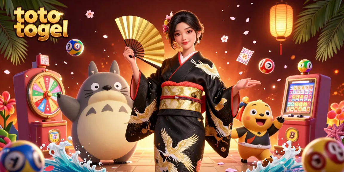 Terlibat dalam aksi toto togel yang mendebarkan dengan elemen lotere yang cerah dan karakter yang menawan dalam sebuah pemandangan berwarna-warni.