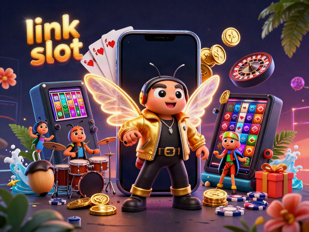 Menangkan permainan dengan link slot pada ilustrasi kami, menampilkan karakter slot memikat dan elemen kasino yang dinamis.