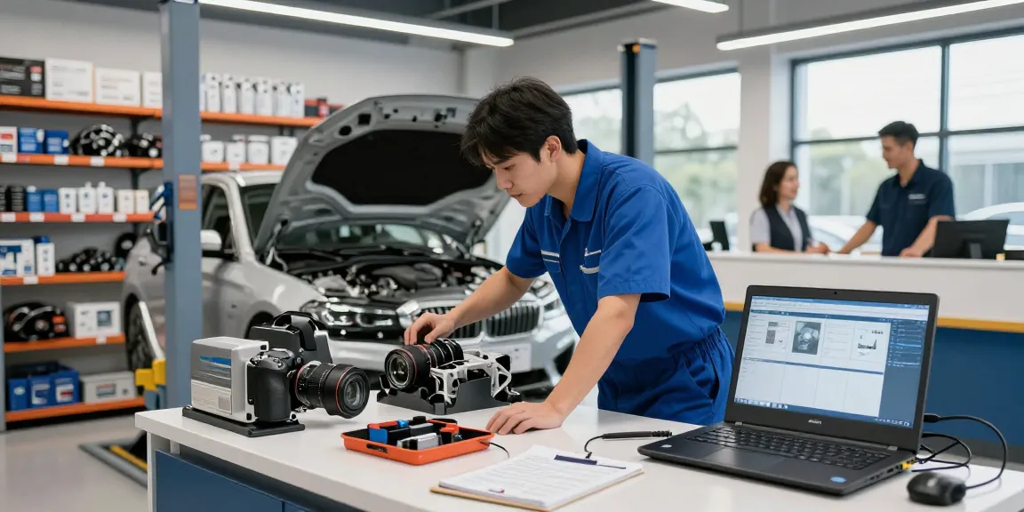 Professioneller BMW Werkstatt in Hannover mit Fachtechnikern bei der Motorinspektion