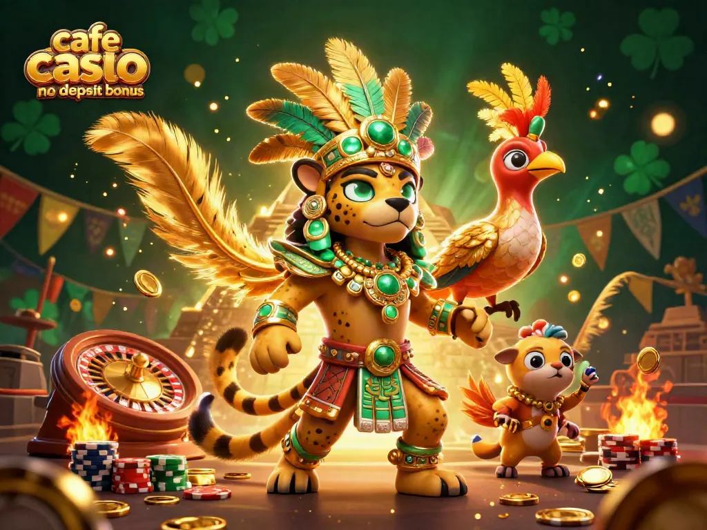 Experience the thrill of winning with cafe casino no deposit bonus in a vibrant 3D illustration.