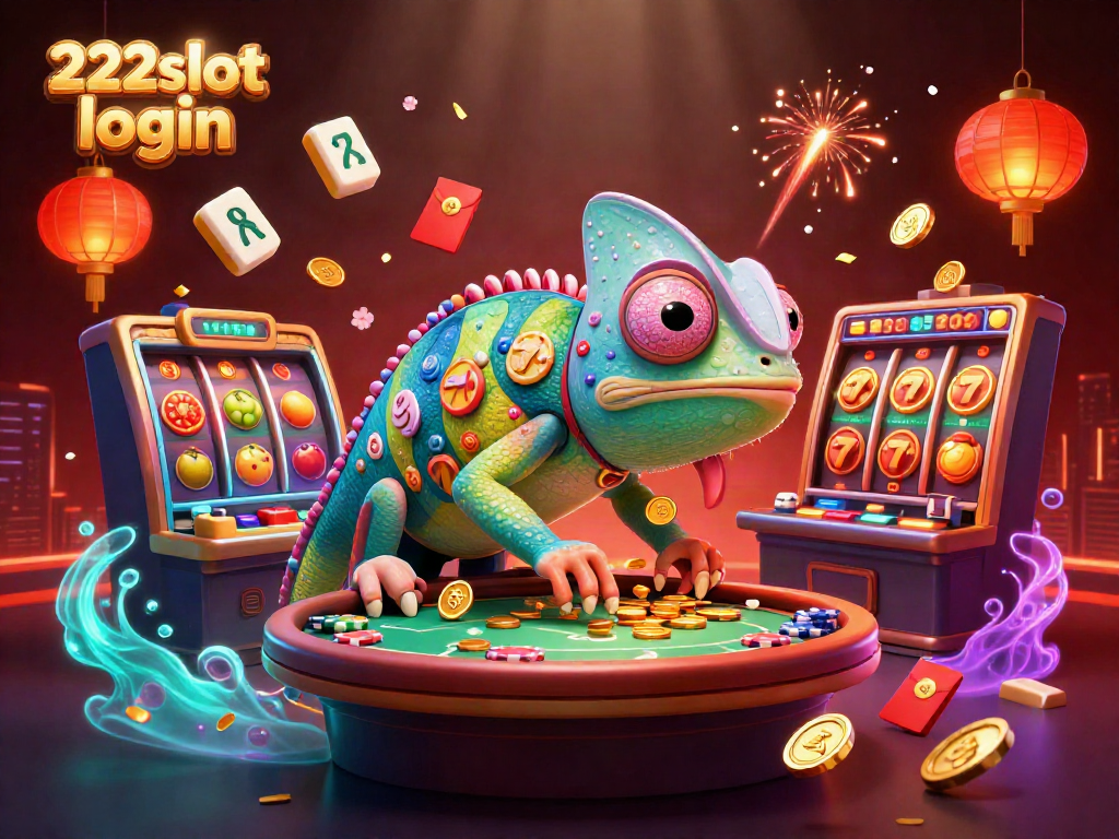 Permainan slot 222slot login yang menghibur dengan berbagai simbol keberuntungan.