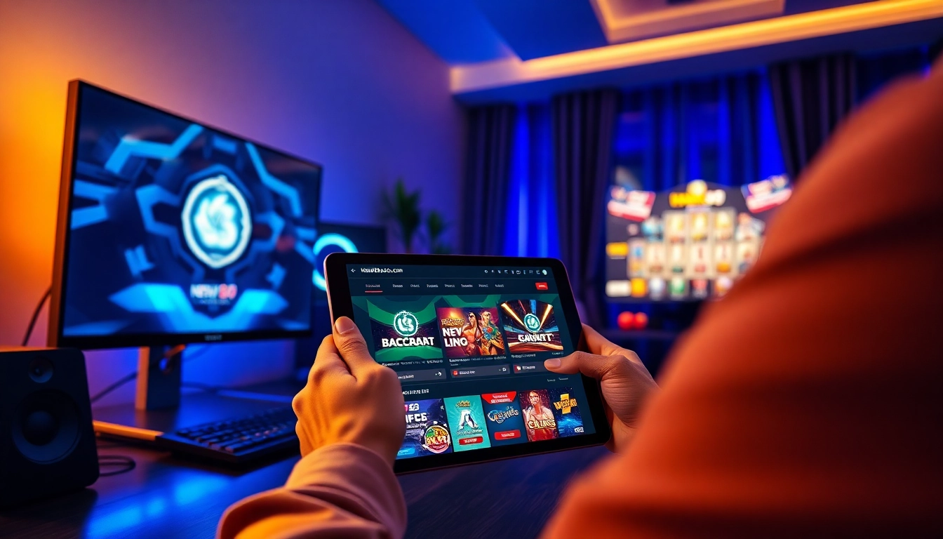 Experience online gaming excitement with new88go.com on a sleek tablet