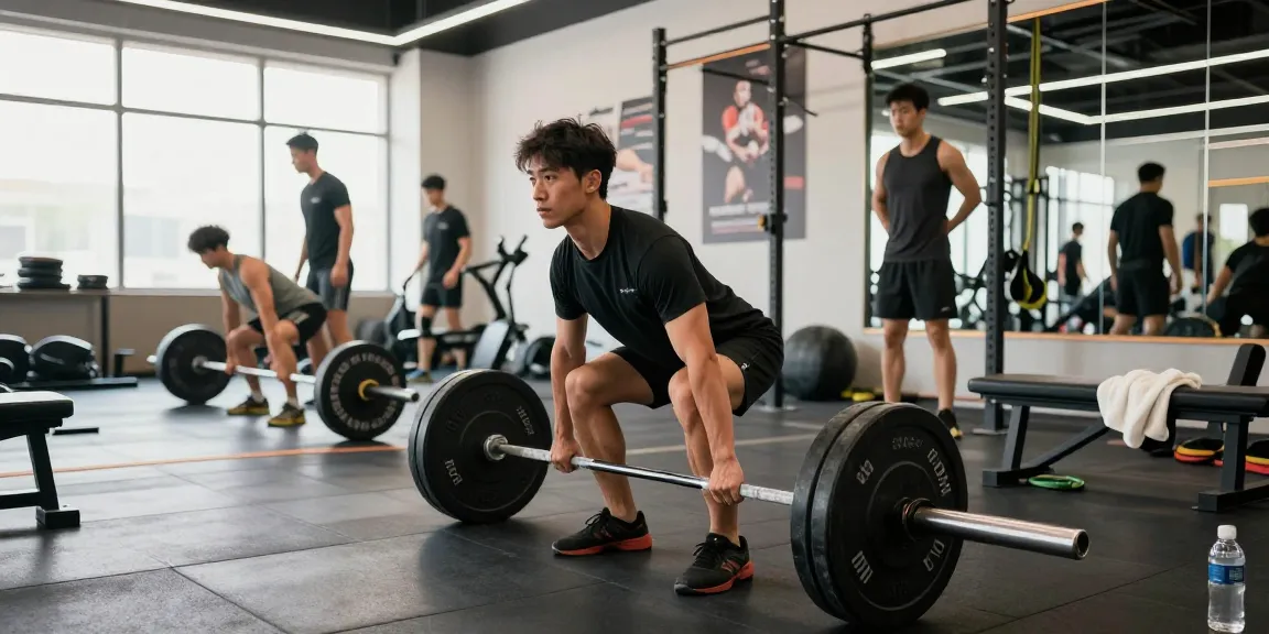 Focused athlete training in the Astera Shop gym, showcasing strength and dedication amidst an energizing environment.