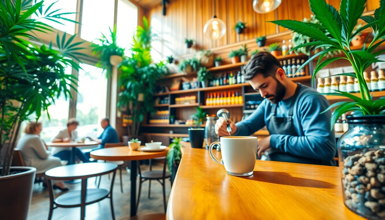 Enjoy a relaxing experience in a Cannabis Coffee Shop lloret de mar with vibrant decor and cozy ambiance.