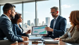 Engage in tax planning and wealth management with expert advisors in a modern office environment.