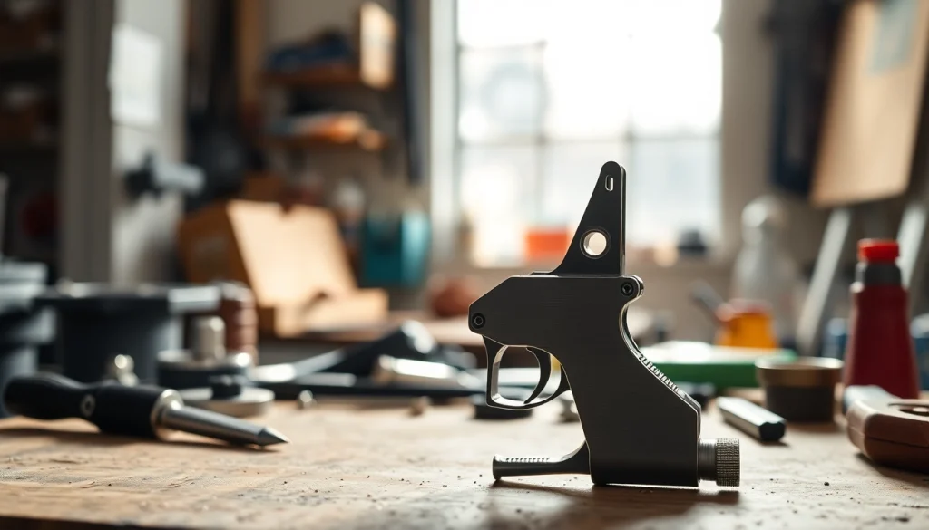 Find where to buy wot trigger showcased in a well-lit workshop setting with tools.