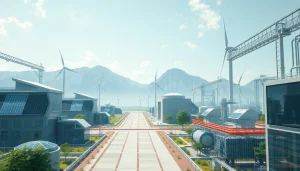 Cloud mining bitcoin facility utilizing renewable energy for sustainable mining solutions.