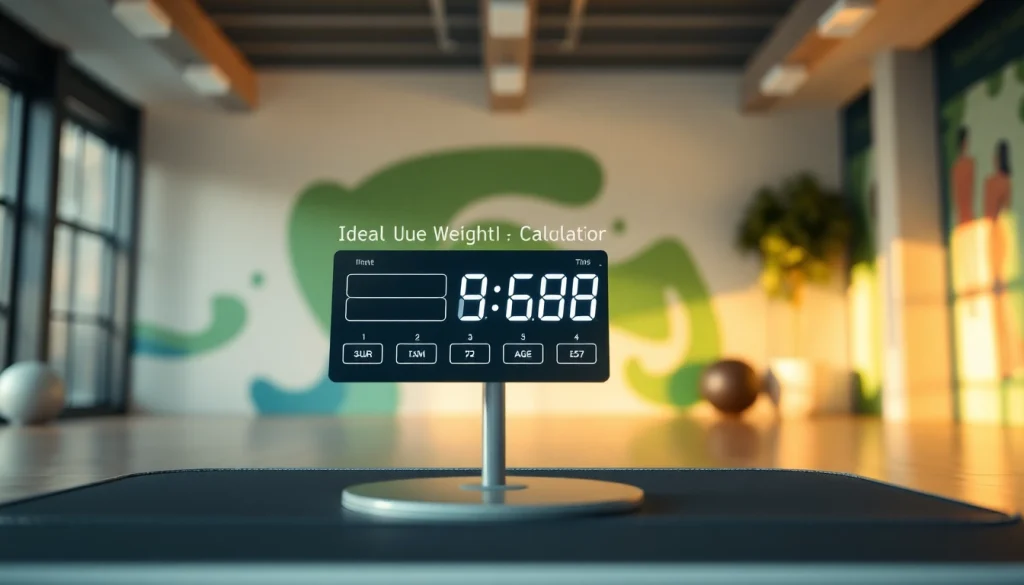 Calculate your ideal weight calculator with a user-friendly interface and health graphics.