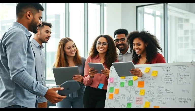 Young content creators collaborating in a bright office on how to get paid for content creation fast.