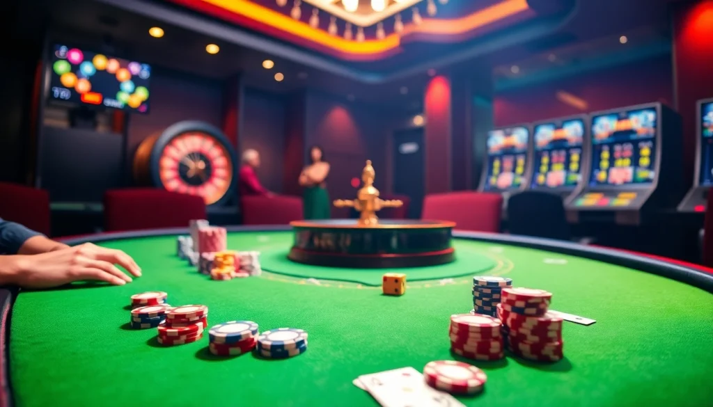 Experience high-stakes excitement at https://good88k.blog with luxurious casino tables and vibrant poker chips.